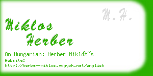 miklos herber business card